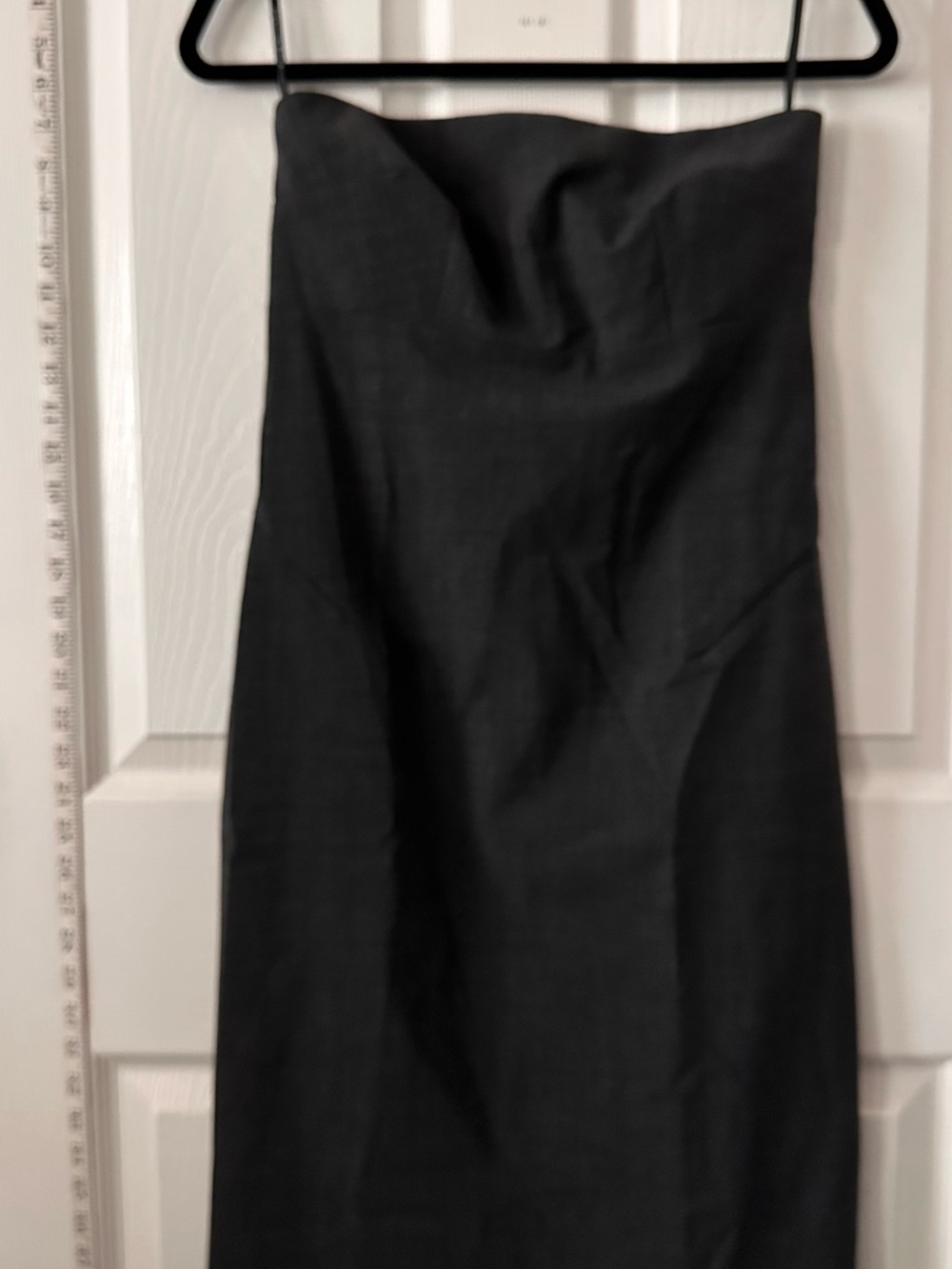 Club Monaco Black Strapless Midi Dress